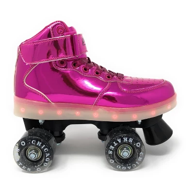Chicago Skates Pulse Light-Up Quad Roller Skate - Pink 2 Chicago Skates Pulse Light-Up Quad Roller Skate - Pink - Image 2