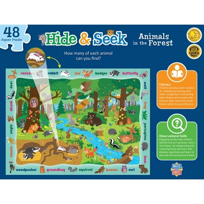 MasterPieces 48 Piece Kids Jigsaw Puzzle - Animals In The Forest - 14"x19" 3 MasterPieces 48 Piece Kids Jigsaw Puzzle - Animals In The Forest - 14"x19" - Image 3