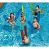 Swim Central Set Of 6 Inflatable Blue And Red Swimming Pool Doodles 72"