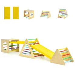 Costway 5 In 1 Toddler Playing Set Kids Climbing Triangle & Cube Play Equipment 17 Costway 5 In 1 Toddler Playing Set Kids Climbing Triangle & Cube Play Equipment -LITTLE TIKES Shop GUEST 63a63037 a81c 45cc ade5 cccdacef98df