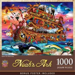 MasterPieces 1000 Piece Puzzle - Noah's Ark Ships Ahoy - 19.25"x26.75"