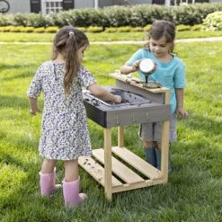 HearthSong Junior Chef's Wooden Mud Play Kitchen And Imagination Station With Metal Accessories -LITTLE TIKES Shop GUEST 65512bd5 733f 4fc5 9a04 7113ee42e615