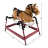 Toy Time Plush Spring Rocking Horse Ride-On, Brown