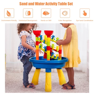 Costway 2 In 1 Sand And Water Table Activity Play Center Kids Splash Pond Beach Toy Set 6 Costway 2 In 1 Sand And Water Table Activity Play Center Kids Splash Pond Beach Toy Set - Image 6