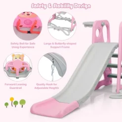 Costway 4-in-1 Kids Play Climber Playset W/ Basketball Hoop & Ball Pink -LITTLE TIKES Shop GUEST 6658513e 69cf 4d2f 93e8 a846bdc6d1d6