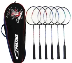Sportime Replacement Badminton Racquets, 26 Inches, Assorted Colors, Set Of 6