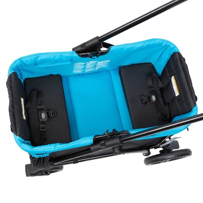 Baby Trend Expedition 2 In 1 Push Or Pull Stroller Wagon Plus With Canopy, Choose Between Car Seat Adapter Or Built In Seating For 2 Children, Blue 8 Baby Trend Expedition 2 In 1 Push Or Pull Stroller Wagon Plus With Canopy, Choose Between Car Seat Adapter Or Built In Seating For 2 Children, Blue - Image 8