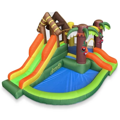 Cloud 9 Bounce House, Jungle Theme, With Blower - Inflatable Bouncer With Two Slides, Jumping Area, And Ball Pit 2 Cloud 9 Bounce House, Jungle Theme, With Blower - Inflatable Bouncer With Two Slides, Jumping Area, And Ball Pit - Image 2