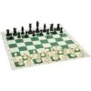 WE Games Tournament Chess Pack - Staunton Pieces With Green Board And Green Tote