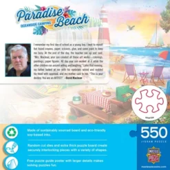 MasterPieces 550 Piece Jigsaw Puzzle - Oceanside Camping - 18"x24" -LITTLE TIKES Shop GUEST 67c95afd 1c28 4c55 a8c3 ccc2af22a6db