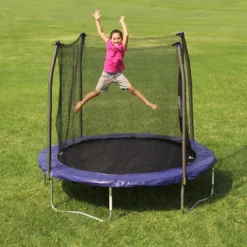 Skywalker Trampolines 8' Round Trampoline With Enclosure - Blue