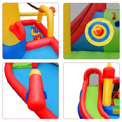 Costway Inflatable Water Slide Jumping Bounce House Bouncy Splash Park 9 Costway Inflatable Water Slide Jumping Bounce House Bouncy Splash Park - Image 9