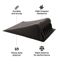 Ride Voyager Skateboard 15° Degrees Ramp High Impact Resistance Heavy-duty Polymer Construction With Non-slip Rubber Feet