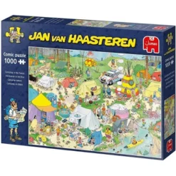 The Camping In The Forest Comic Jigsaw Puzzle, 1000 Pieces, By Jumbo Toys