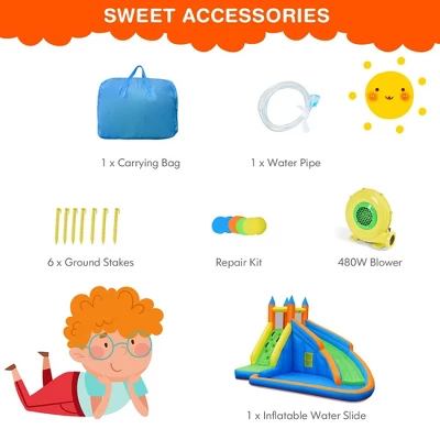 Costway Inflatable Water Slide Mighty Bounce House Jumper Castle W/ 480W Blower 6 Costway Inflatable Water Slide Mighty Bounce House Jumper Castle W/ 480W Blower - Image 6