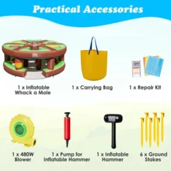 Costway Inflatable Whack-a-Mole Themed Castle For Kids Interactive Game W/ 480W Blower -LITTLE TIKES Shop GUEST 6c001c0f 96e9 408f 8282 47d86a923e5b