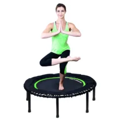 LEAPS & REBOUNDS 48" Round Mini Fitness Trampoline & Rebounder Indoor Home Gym Exercise Equipment Low Impact Workout For Adults, Green 7 LEAPS & REBOUNDS 48" Round Mini Fitness Trampoline & Rebounder Indoor Home Gym Exercise Equipment Low Impact Workout For Adults, Green -LITTLE TIKES Shop GUEST 6d168f99 3adc 45c1 941c dbed34ea9d23