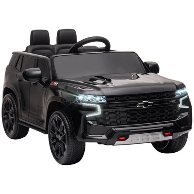 Aosom Licensed Chevrolet TAHOE Electric Car For Kids With Remote Control, 12V Battery Powered Ride On Car With 2 Speeds, Spring Suspension, LED Lights, MP3, Horn, Music, For 3-6 Years Old, White 8 Aosom Licensed Chevrolet TAHOE Electric Car For Kids With Remote Control, 12V Battery Powered Ride On Car With 2 Speeds, Spring Suspension, LED Lights, MP3, Horn, Music, For 3-6 Years Old, White - Image 8