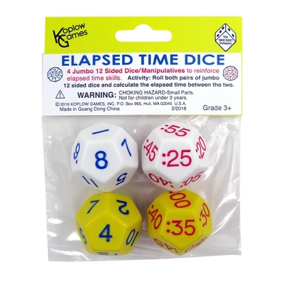 Koplow Games Elapsed Time Dice, 2 Pairs Per Pack, 2 Packs 1 Koplow Games Elapsed Time Dice, 2 Pairs Per Pack, 2 Packs