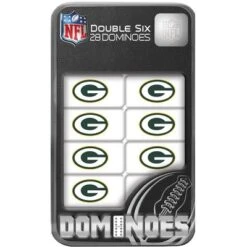 MasterPieces Officially Licensed NFL Green Bay Packers 28 Piece Dominoes Game For Adults