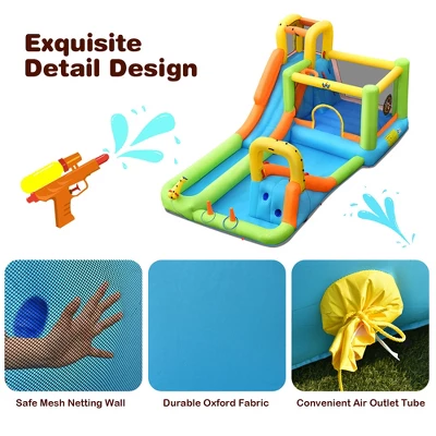 Costway Inflatable Water Slide Park Bounce House Climbing Wall 8 Costway Inflatable Water Slide Park Bounce House Climbing Wall - Image 8