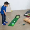 HearthSong Light-Up Indoor Kids' Golf Putting Game With Two Light-Up Putters And Three Golf Balls