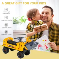 Qaba Kids Ride On Construction Front Loader Tractor, Excavator Scooter W/ Controllable Digging Bucket, Safe & Fun Vehicle Toy For Toddlers, Yellow -LITTLE TIKES Shop GUEST 6ef83c1d a290 4588 89a6 116f5227e33a