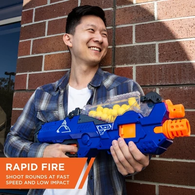 Best Choice Products Kids Motorized Soft Foam Ball Thrower, Electric Toy Pretend Battle Set For Children, Family W/ Automatic Hopper Feeder, 20 Balls 2 Best Choice Products Kids Motorized Soft Foam Ball Thrower, Electric Toy Pretend Battle Set For Children, Family W/ Automatic Hopper Feeder, 20 Balls - Image 2