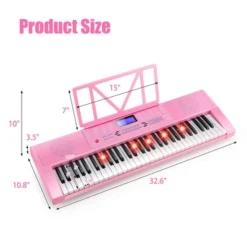 Costway 61-Key Electric Piano Portable Digital Keyboard W/Lighted Key Music Stand Pink 11 Costway 61-Key Electric Piano Portable Digital Keyboard W/Lighted Key Music Stand Pink -LITTLE TIKES Shop GUEST 70821216 9c5e 4770 9c33 24c2a79a2932