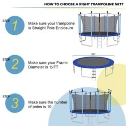 Costway 15FT Trampoline Replacement Safety Enclosure Net Weather-Resistant 16 Costway 15FT Trampoline Replacement Safety Enclosure Net Weather-Resistant -LITTLE TIKES Shop GUEST 70f61901 41fa 4285 8124 22b5998cd12f