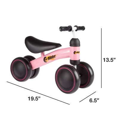 Toy Time Ride-On Mini Trike With Easy Grip Handles, Enclosed Wheels And No Pedals For Learning To Walk For Babies And Toddlers- Pink 4 Toy Time Ride-On Mini Trike With Easy Grip Handles, Enclosed Wheels And No Pedals For Learning To Walk For Babies And Toddlers- Pink - Image 4