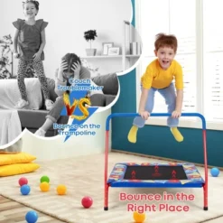 Costway 36" Kids Square Trampoline Indoor Outdoor Rebounder W/Foam Handrail Alphabet Pad -LITTLE TIKES Shop GUEST 71c6b6e7 b28e 46a1 8014 600d6d8ae728