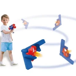 Lunar Launcher Toy Flying Airplane Disc - 6 Flying Airplane Set For Kids Flies Over 50 Feet, Perfect For Indoor And Outdoor Play – Play22Usa