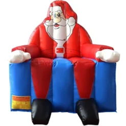 Costway Inflatable Santa Claus Water Park Castle Jumper Christmas Bounce House Without Blower