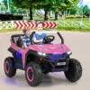 Costway 12V 2-Seater Kids Ride On UTV RC Electric Vehicle Suspension W/ Lights & Music