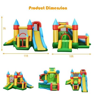 Costway Kids Inflatable Bounce House Jumping Dual Slide Bouncer Castle W/ 780W Blower 1 Costway Kids Inflatable Bounce House Jumping Dual Slide Bouncer Castle W/ 780W Blower