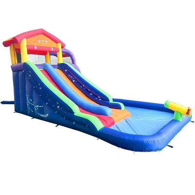 Pogo Bounce House Backyard Kids Home Giant Water Park Inflatable Water Slide With Splash Pool 2 Pogo Bounce House Backyard Kids Home Giant Water Park Inflatable Water Slide With Splash Pool - Image 2