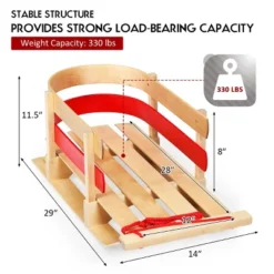 Costway Baby Kids Wooden Sled Solid Seat Toddler Boggan Outdoor Play Snow Toys -LITTLE TIKES Shop GUEST 7592045c 2dab 414b b67a d1636b2f9ac4