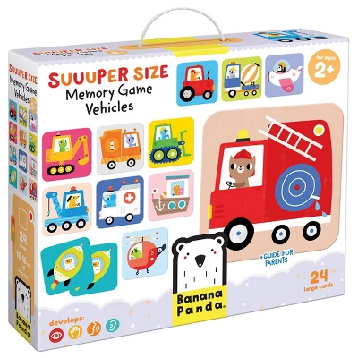 Banana Panda Suuuper Size Toddler Memory Game - Vehicles 2 Banana Panda Suuuper Size Toddler Memory Game - Vehicles - Image 2