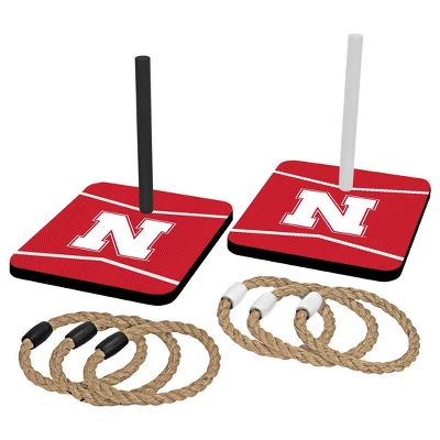 NCAA Nebraska Cornhuskers Quoits Ring Toss Game Set 1 NCAA Nebraska Cornhuskers Quoits Ring Toss Game Set