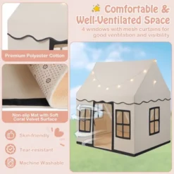 Costway Kids Play Castle Tent Large Playhouse Toys Gifts W/ Star Lights Washable Mat -LITTLE TIKES Shop GUEST 76f4577f fa47 4e60 b8ec c2e3b9ff3b8e