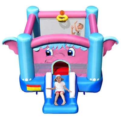 Costway Inflatable Bounce House 3-in-1 Elephant Theme Inflatable Castle Without Blower 3 Costway Inflatable Bounce House 3-in-1 Elephant Theme Inflatable Castle Without Blower - Image 3