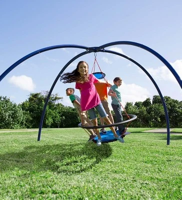 HearthSong - Large Vortex Spinning Ring Swing And Sky Dome Arched Stand Set For Kids Active Outdoor Play 2 HearthSong - Large Vortex Spinning Ring Swing And Sky Dome Arched Stand Set For Kids Active Outdoor Play - Image 2