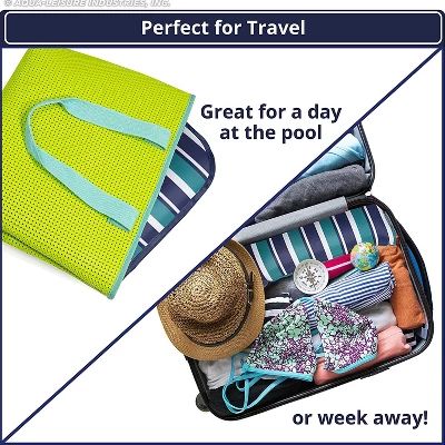 Aqua Leisure Monterey XL Hammock 4 In 1 Multi Purpose (Saddle, Lounge Chair, Hammock, Drifter) Inflatable Pool Float, Teal With Navy Stripes 3 Aqua Leisure Monterey XL Hammock 4 In 1 Multi Purpose (Saddle, Lounge Chair, Hammock, Drifter) Inflatable Pool Float, Teal With Navy Stripes - Image 3