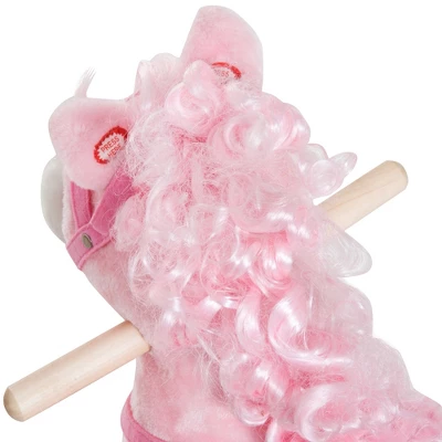 Qaba Kids Ride On Rocking Horse Toddler Plush Toy With Realistic Sounds And Swinging Tail For 3 Years Old Children 4 Qaba Kids Ride On Rocking Horse Toddler Plush Toy With Realistic Sounds And Swinging Tail For 3 Years Old Children - Image 4