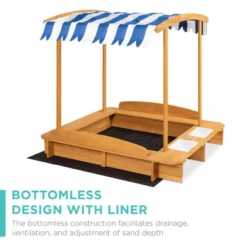 Best Choice Products Kids Wooden Cabana Sandbox W/ Bench Seats, UV-Resistant Canopy, Sandpit Cover, 2 Buckets - Natural -LITTLE TIKES Shop GUEST 7ab12150 399a 447c 83a9 a146a11f9a55