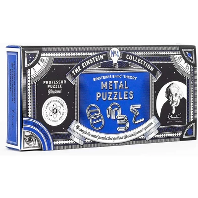 Professor Puzzle The Einstein Collection E=Mc2 Metal Brain Teaser Puzzle 3 Piece Set 2 Professor Puzzle The Einstein Collection E=Mc2 Metal Brain Teaser Puzzle 3 Piece Set - Image 2