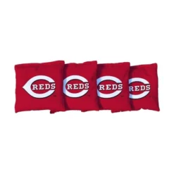 MLB Cincinnati Reds Corn-Filled Cornhole Bags Red - 4pk