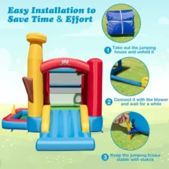 Costway Baseball Themed Jumping House Kids Bouncy Castle W/ 50 Ocean Balls & 735W Blower -LITTLE TIKES Shop GUEST 7c418aba 2470 4909 b58c b98c4936feb4