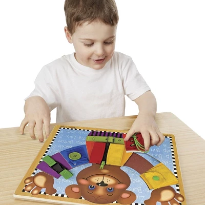 Melissa & Doug Basic Skills Board And Puzzle - Wooden Educational Toy 2 Melissa & Doug Basic Skills Board And Puzzle - Wooden Educational Toy - Image 2